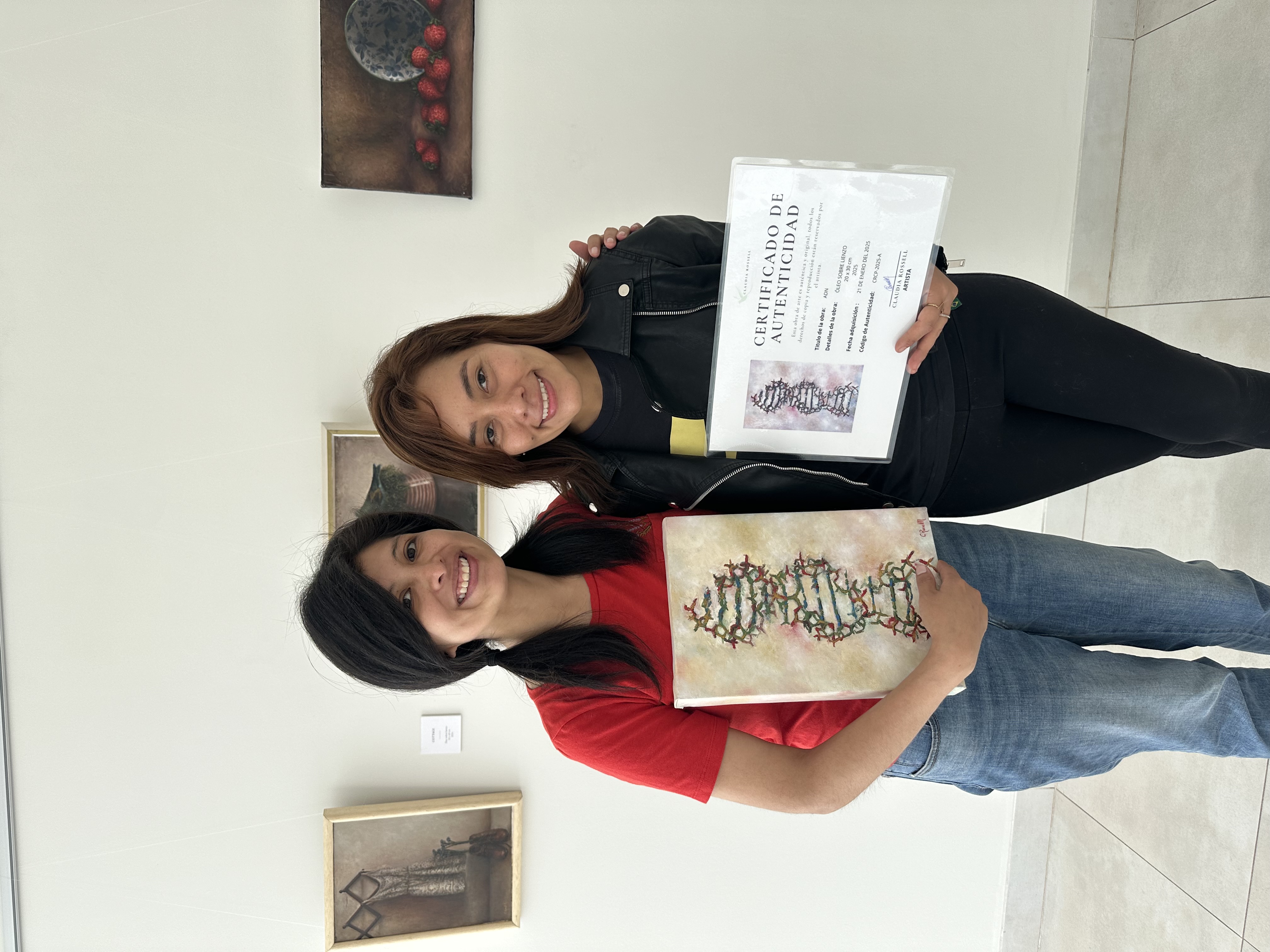 Coleccionista con obra