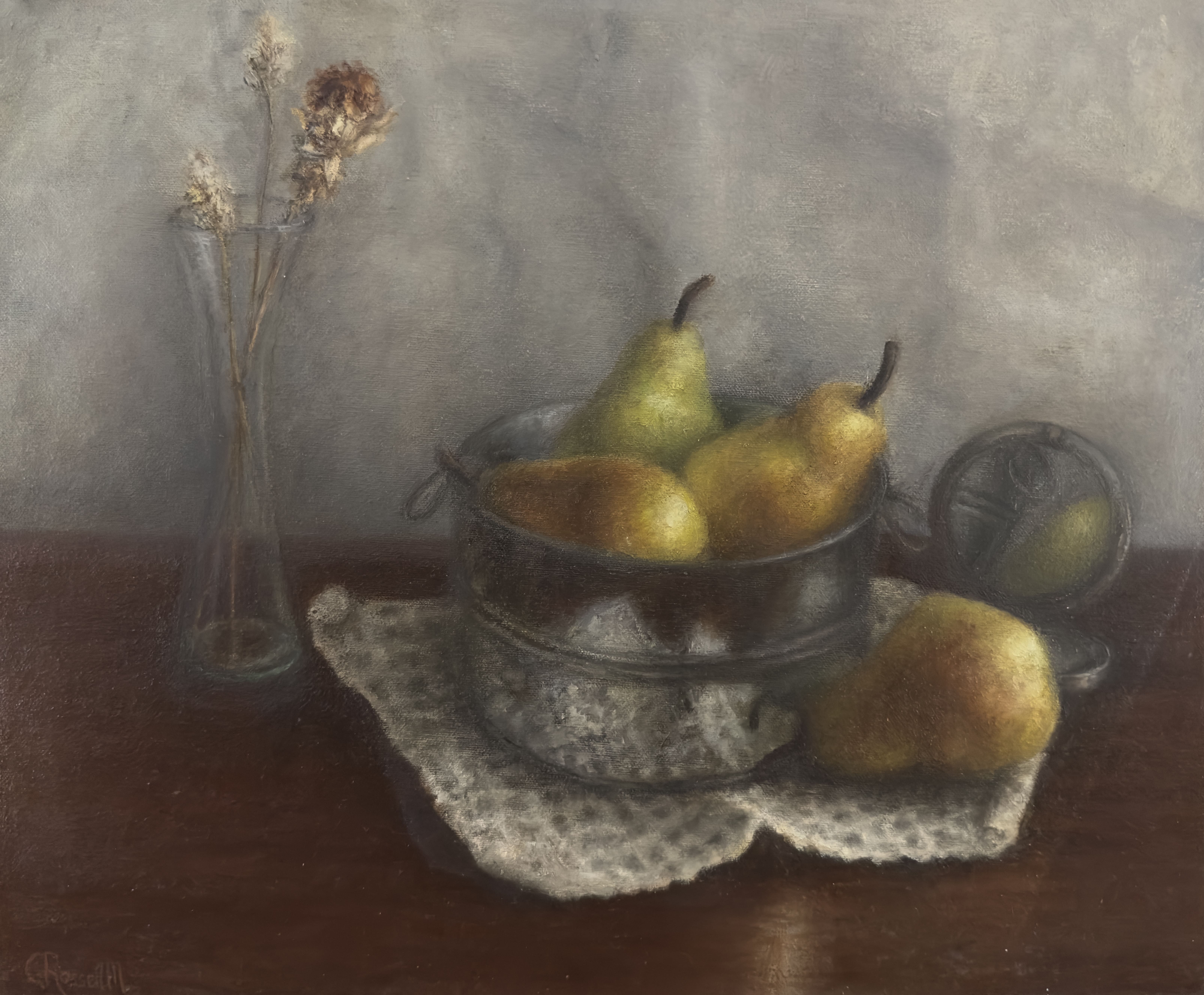 Obra 'Reflejos y peras' de Claudia Rossell