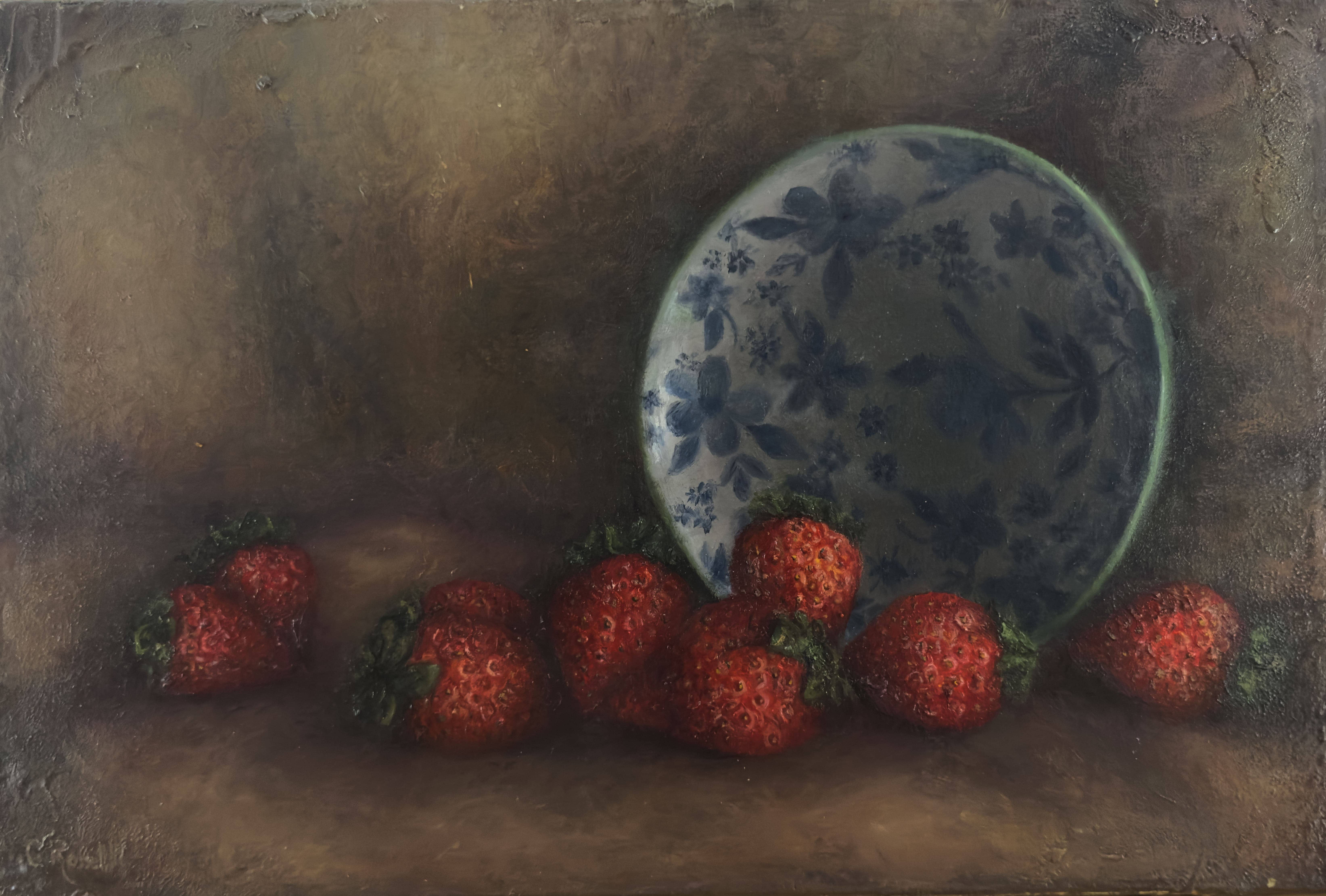 Obra 'Frutillas atemporales' de Claudia Rossell